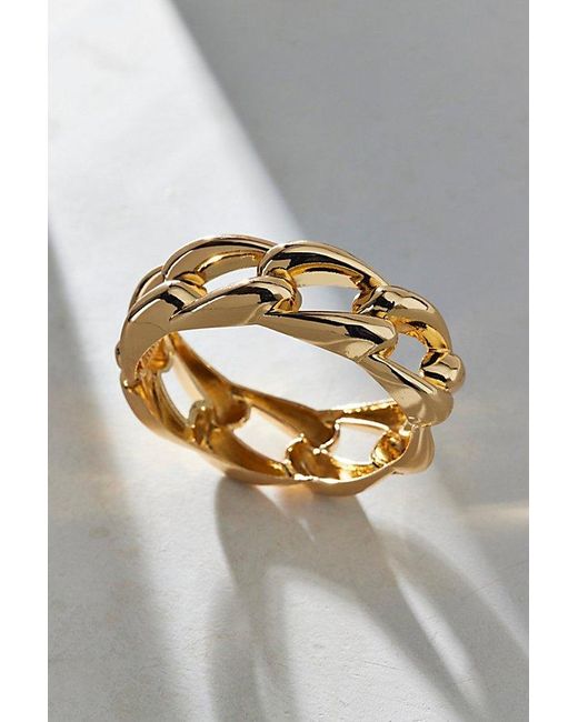 Urban Outfitters Black Chunky Metal Chain Link Cuff Bracelet