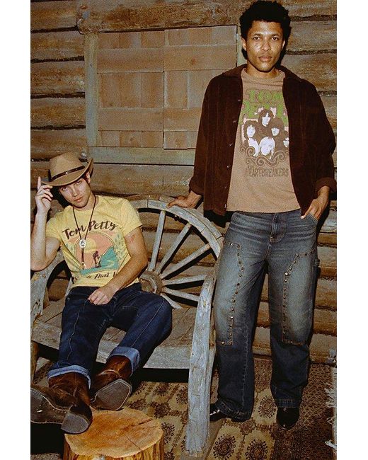 Junk Food Brown Tom Petty And The Heartbreakers Tee for men
