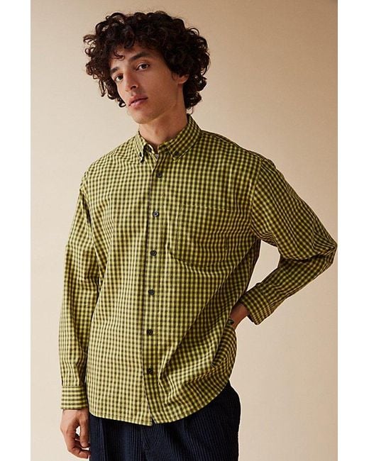 Urban Outfitters Green Uo Corey Cotton Dress Shirt for men