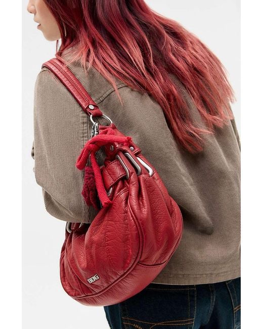BDG Red Sonny Loop Through Faux Leather Bag