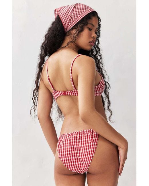 Out From Under Red Gingham Bikini Bottoms