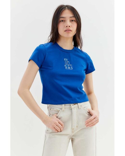 Urban Outfitters Blue Mlb L.a. Dodgers Baby Tee