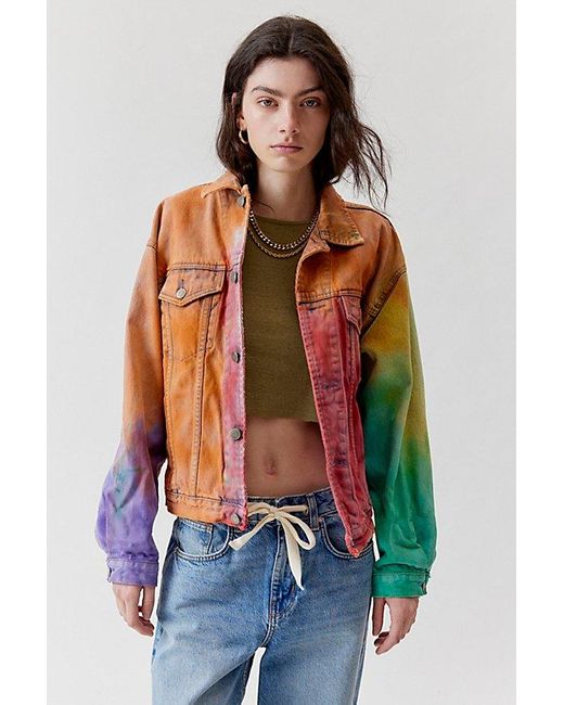 Urban Renewal Multicolor Remade Dye Denim Jacket