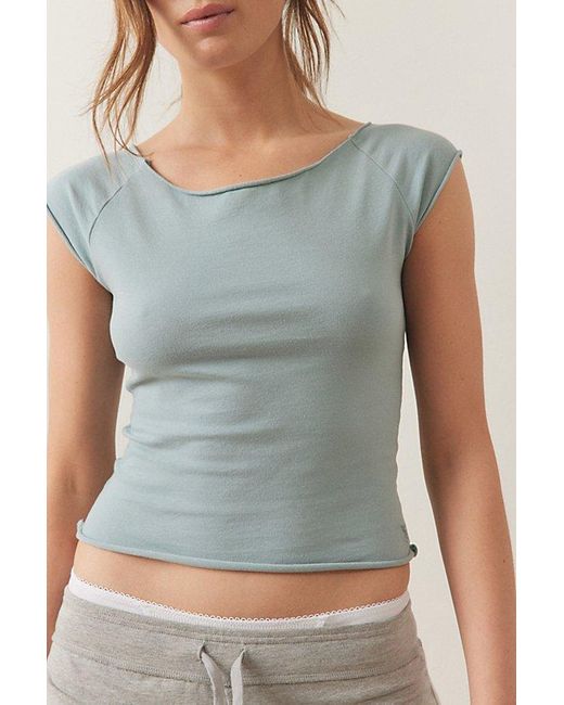 Out From Under Multicolor Cotton Compression Boatneck Tee