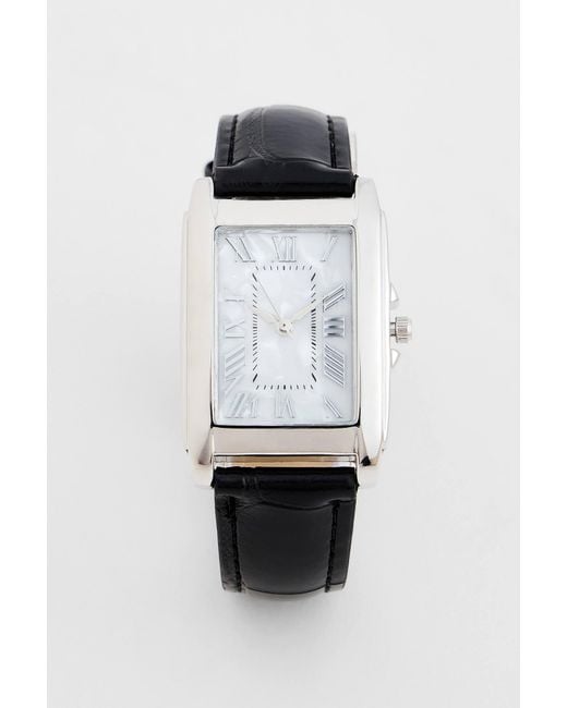 Silence + Noise White Silence + Noise Black Croc Watch for men