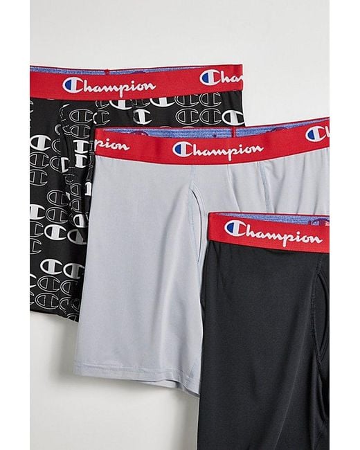 Champion Multicolor Lightweight Stretch Boxer Brief 3-Pack for men