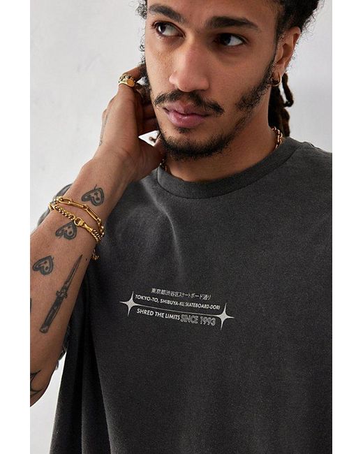 Urban Outfitters Black Uo Washed Suketo Tee for men