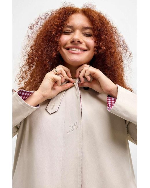 Damson Madder Mercedes Bow Reversible Trench Coat Jacket Uk 10 At  