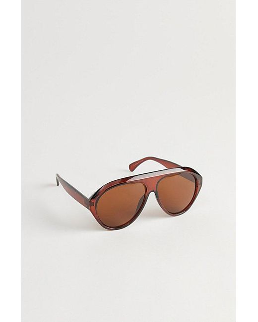 Urban Outfitters Natural Jacob Plastic Aviator Sunglasses for men