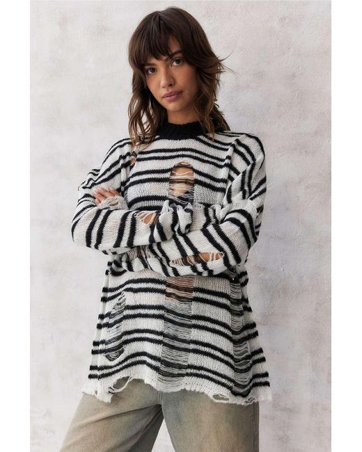 The Ragged Priest Multicolor Dexter Laddered Stripe Knit Jumper
