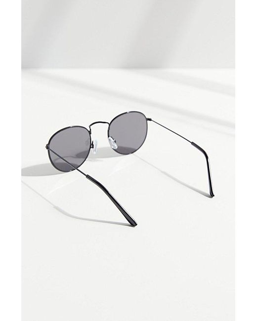 Urban Outfitters Black Billie Metal Round Sunglasses