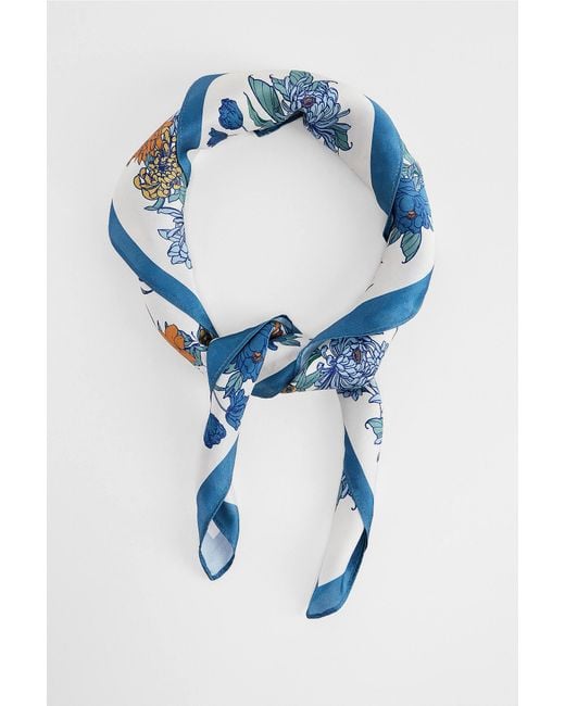 Urban Outfitters Blue Uo Floral Headscarf for men
