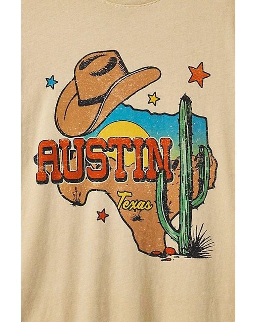 Urban Outfitters Natural Austin Texas Graphic Tee for men