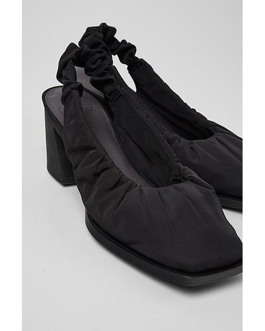 Camper Black Karole Ruched Ballet Heel