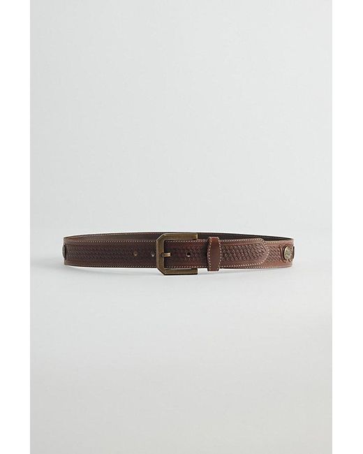 Urban Outfitters Gray Tooled Western Belt for men