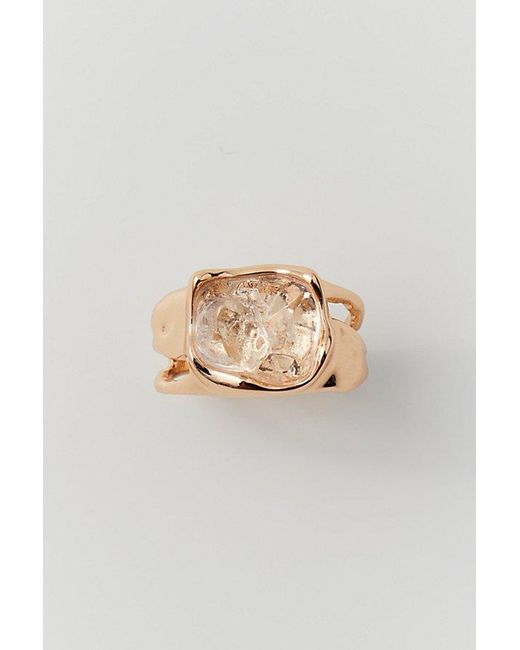 Urban Outfitters White Rhys Molten Ring for men