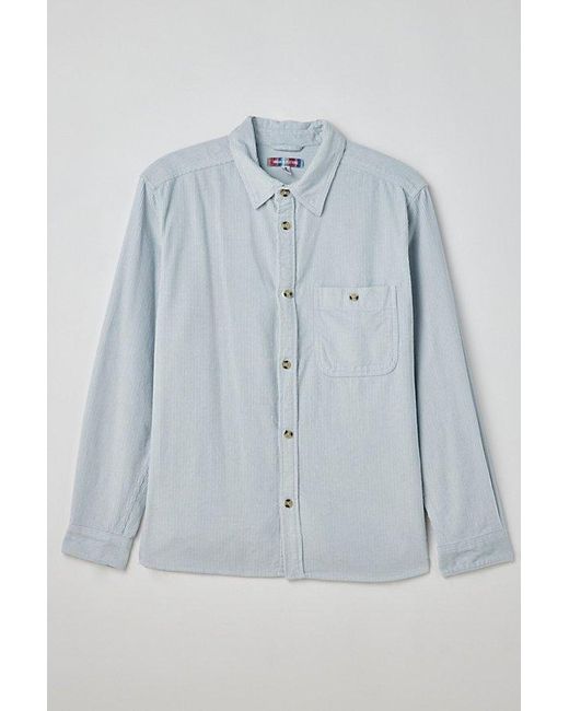 Urban Outfitters Blue Uo Big Corduroy Work Shirt Top for men