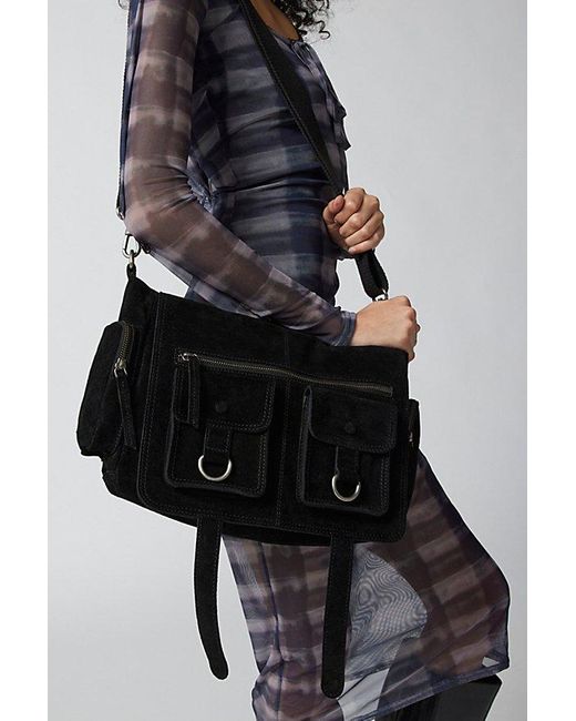 Urban Outfitters Black Ecote Jackson Pocket Messenger Bag