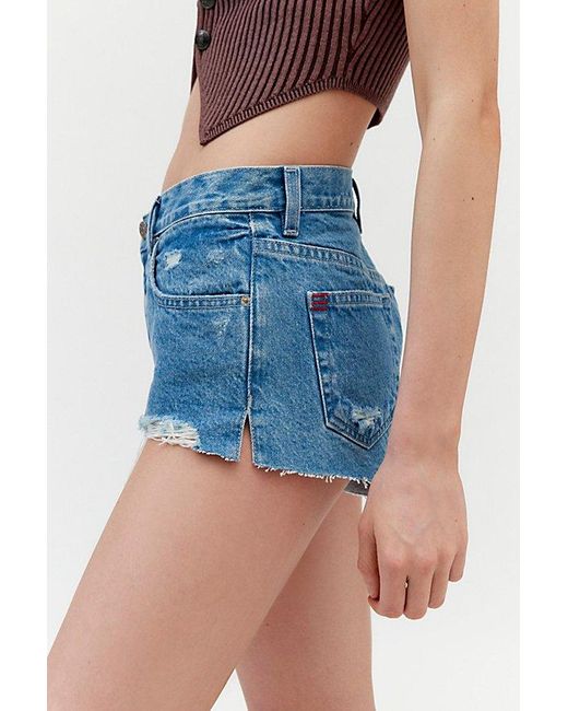 BDG Blue Lola Destroyed Denim Micro Short