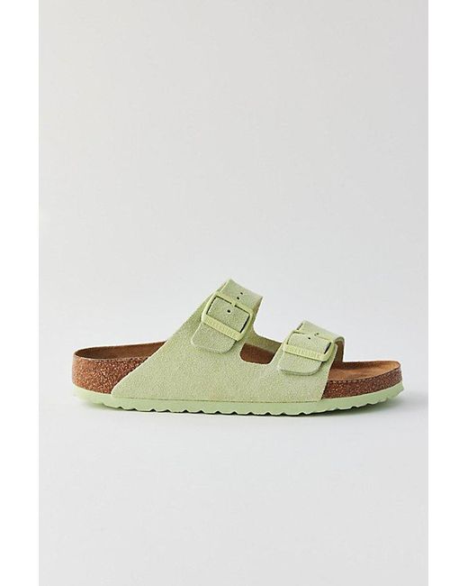Birkenstock Green Arizona Soft Footbed Leather Sandal