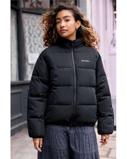 iets frans Black Rudy Reversible Water Resistant Puffer Jacket