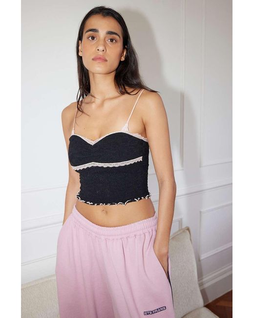 Out From Under Brown Aaliyah Textured Sweetheart Bandeau Top