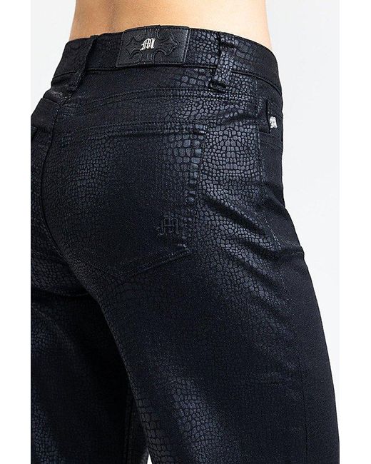 Miss Me Blue Pia Python Wide Leg Jeans