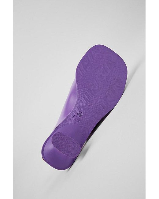 Camper Purple Dina 3-Strap Buckle Heel