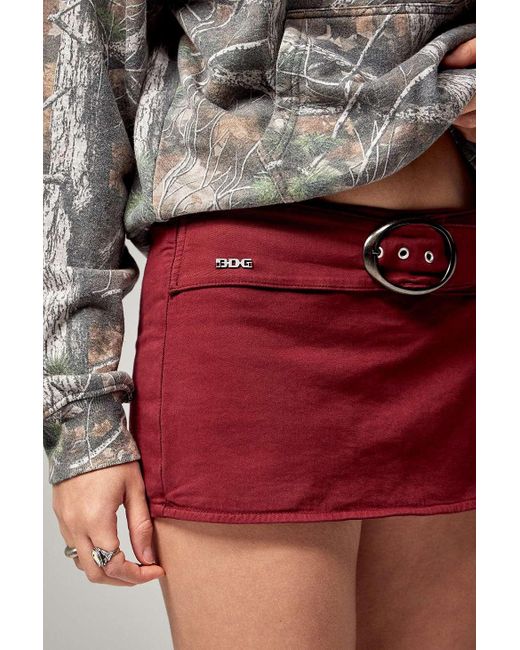 BDG Red Missy Denim Skort