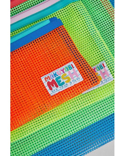 Mokuyobi Blue Flat Mesh Zip Pouch Set for men
