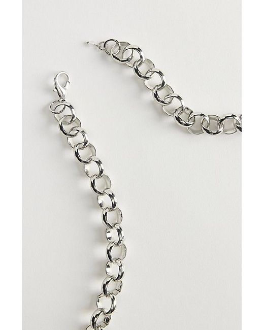 Urban Outfitters Blue Chunky Chain Carabiner Belt for men