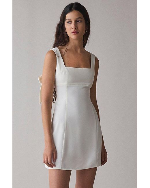 bri double bow satin mini dress UO Bri Double Bow Satin Mini Dress <3 , little light