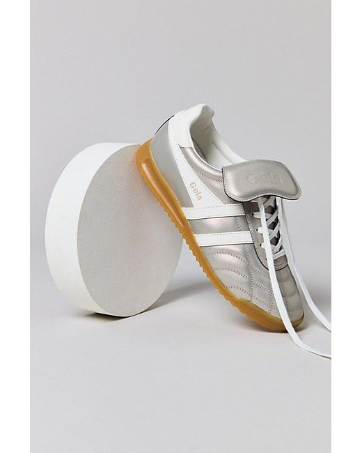 Gola Stadium Sneaker in Shocking Pink and White/Black