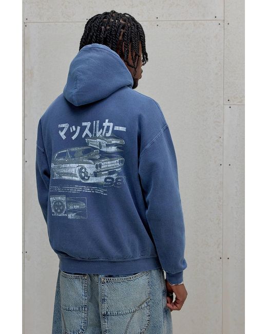 Urban Outfitters Uo Blue Big Block Car Hoodie for men