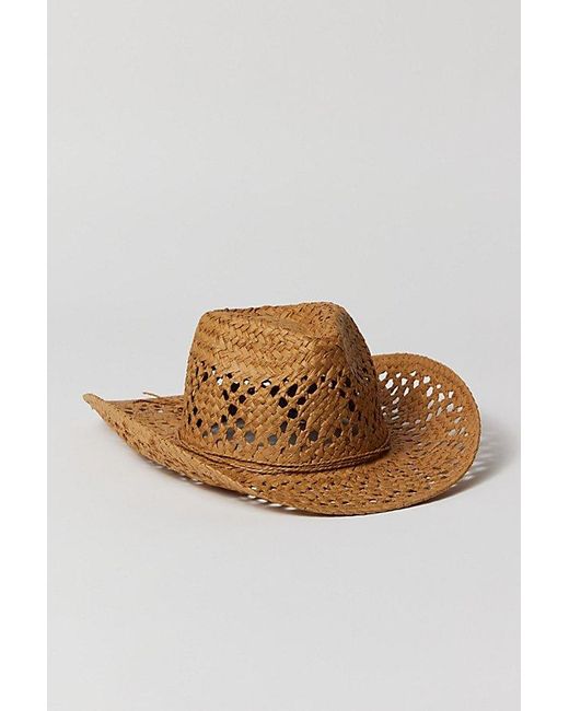 Urban Outfitters Brown Dakota Straw Cowboy Hat