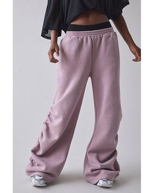 1st Position By Tinashe Purple Uo Exclusive Nasty Girl Ruched Wide Leg Sweatpant