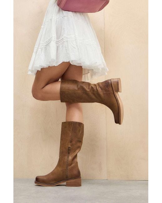 BDG Natural Tan Pull-on Leather Boots