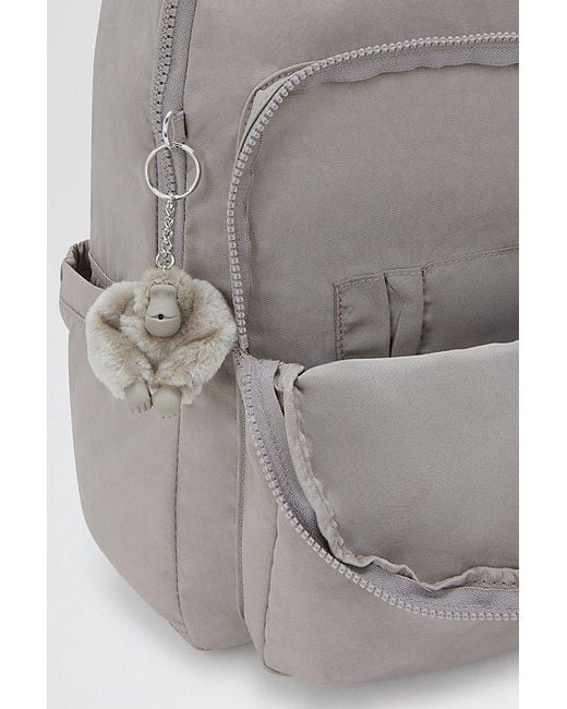 Kipling Gray Seoul Large Nylon Backpack