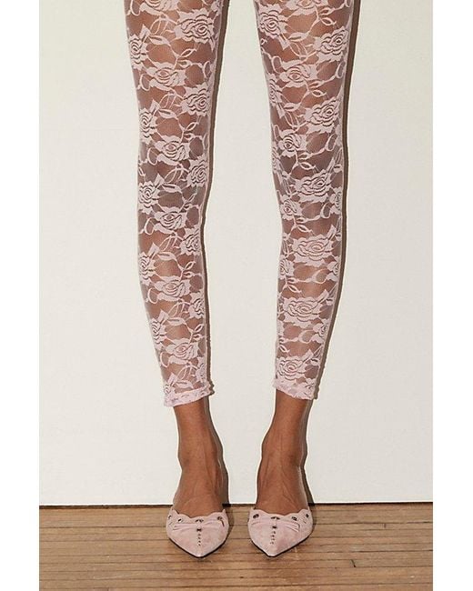 Urban Outfitters Natural Uo Lace Capri Legging