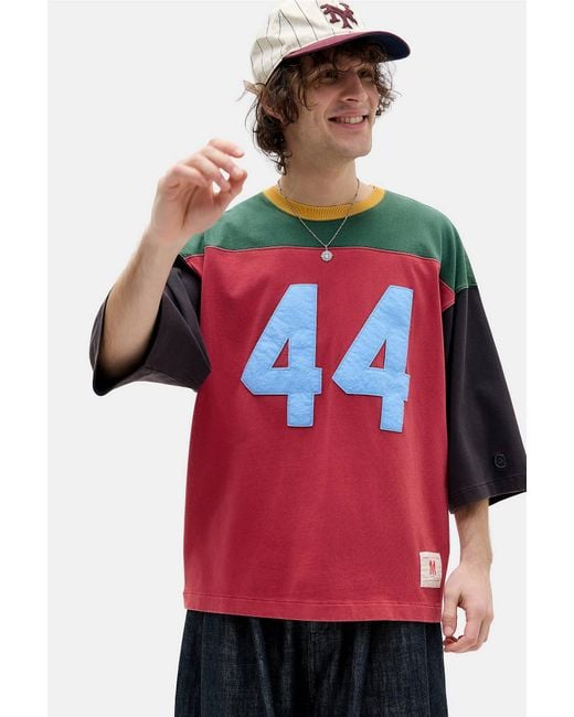 Champion Red 3/4 Sleeve T-shirt for men