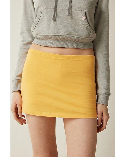 Out From Under Natural Bec Low-Rise Micro Fitted Mini Skort