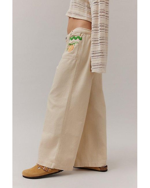 BDG Natural Joey Embroidered Pant