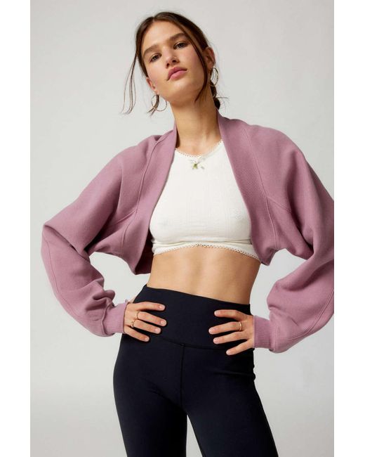 Out From Under Purple Gigi Shrug Cardigan In Mauve,at Urban Outfitters