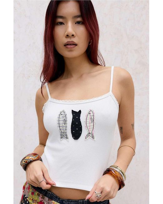 Daisy Street White Cream Kipper Cami