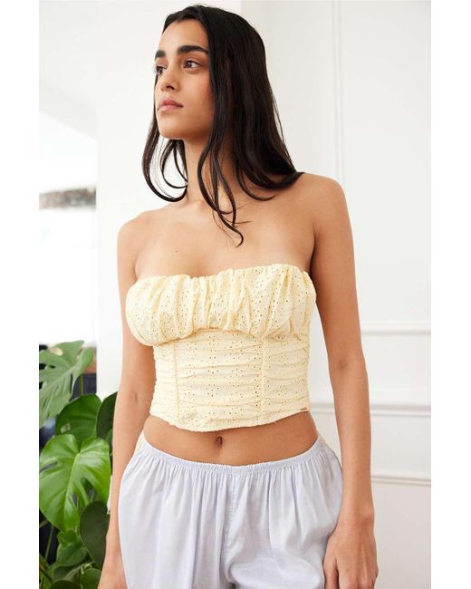 We Are We Wear Yellow Broderie Bandeau