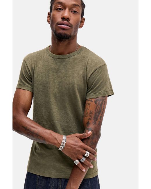 Standard Cloth Green Paco Slim Slub T-shirt for men