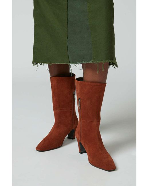 INTENTIONALLY ______ Green Thalia Boot In Cognac,at Urban Outfitters
