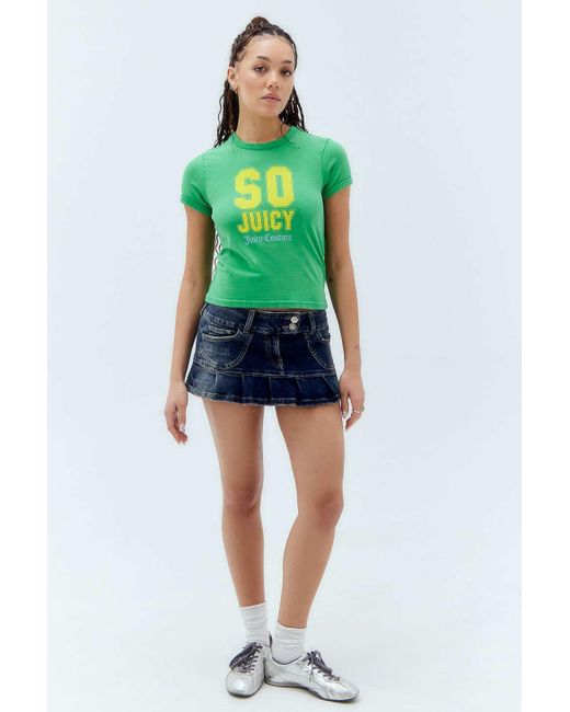 Juicy Couture Green Uo Exclusive So Juicy Ringer T-shirt