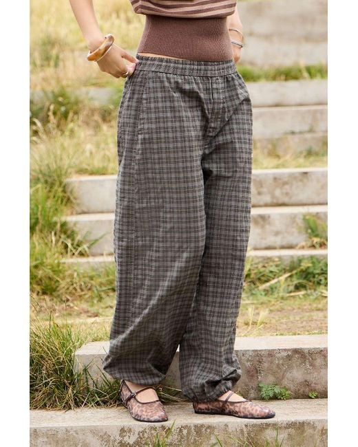 iets frans Gray Harri Check Cotton Joggers