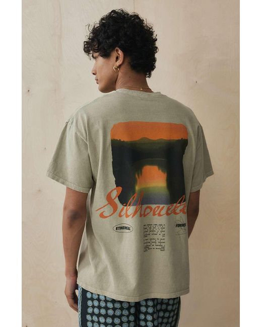 Urban Outfitters Brown Uo Sand Silhouettes T-shirt for men
